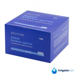 Набор зубных щеток Revyline с нанесенной зубной пастой, 100 шт