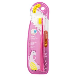 Revyline Kids US4800 (Ultra soft)-Մանկական ատամի խոզանակ (3-ից մինչև 12 տարեկան) (Վարդագույն)